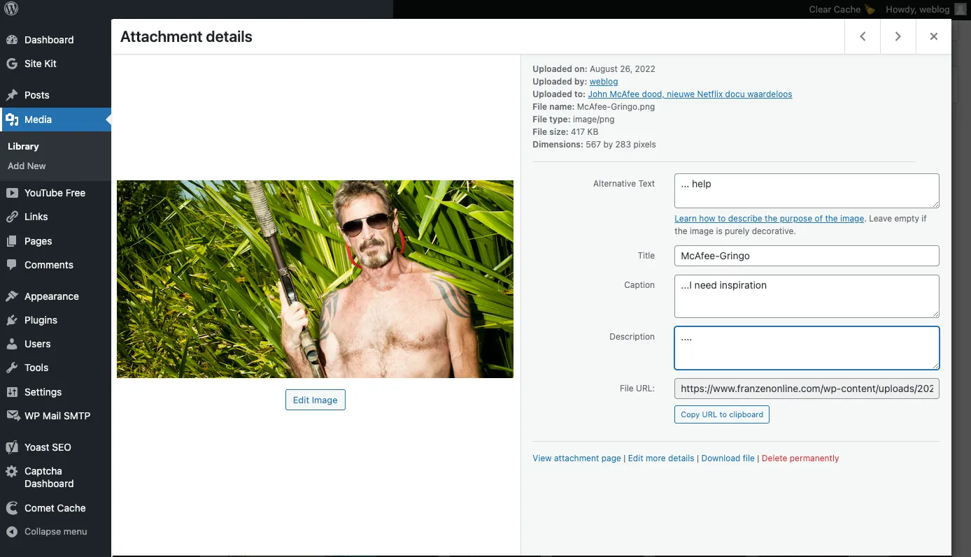 Image of John McAfee reveals new Netflix docu is worthless.