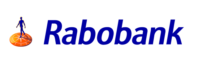 "Rabobank logo displaying the text 'Rabobank