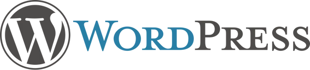 

Graphic-brand logo trademark with "WORDPRESS" text in