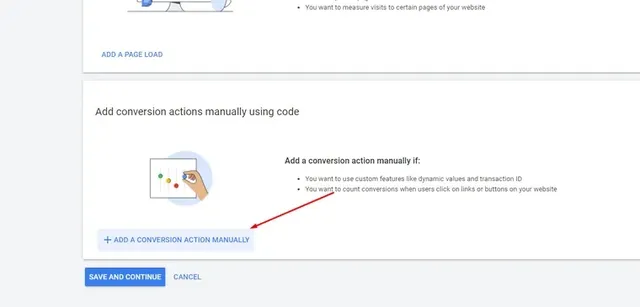 

Screenshot of web page showing software setup for measuring visits to key pages.