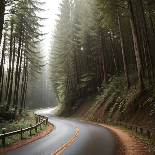 

Beautiful natural landscape featuring a tree, sky, plant and road,