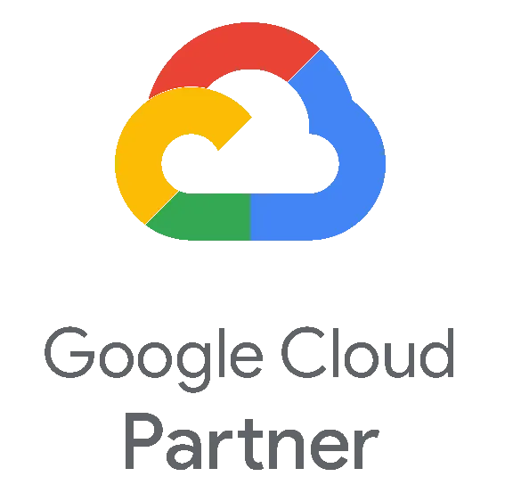 

"Eye-catching Electric-blue Font Symbol Logo for Google Cloud Partner