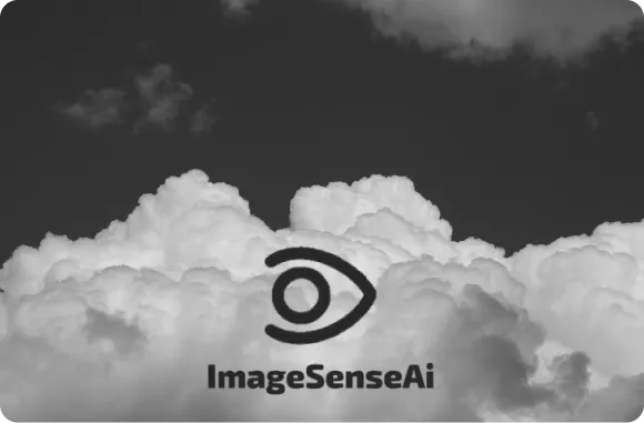 

Monochrome snapshot of text "O ImageSenseAi" on