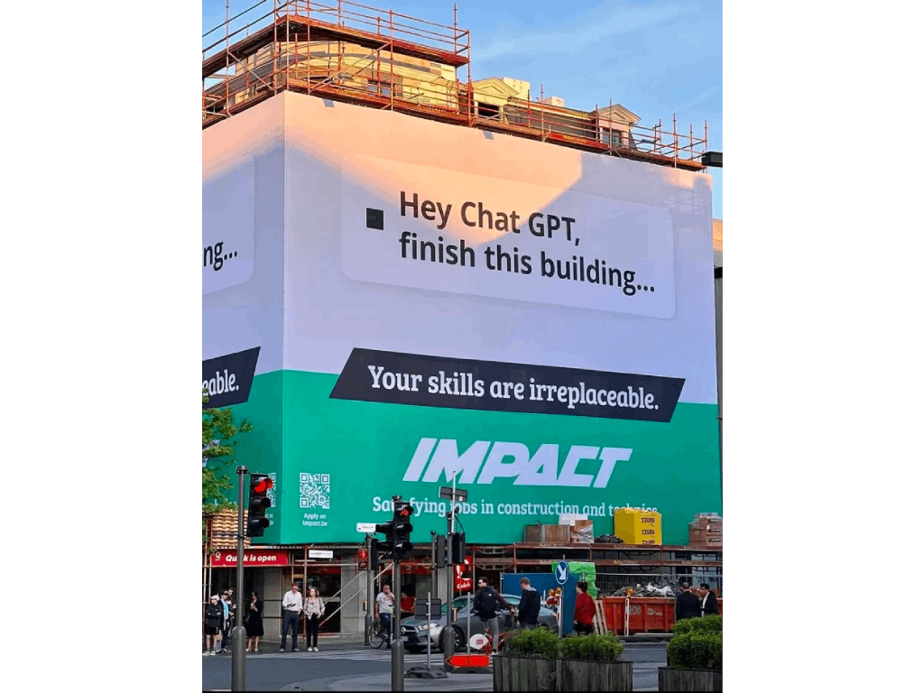 

An Impact Wrestling logo adorned with empowering text for builders: "Your skills