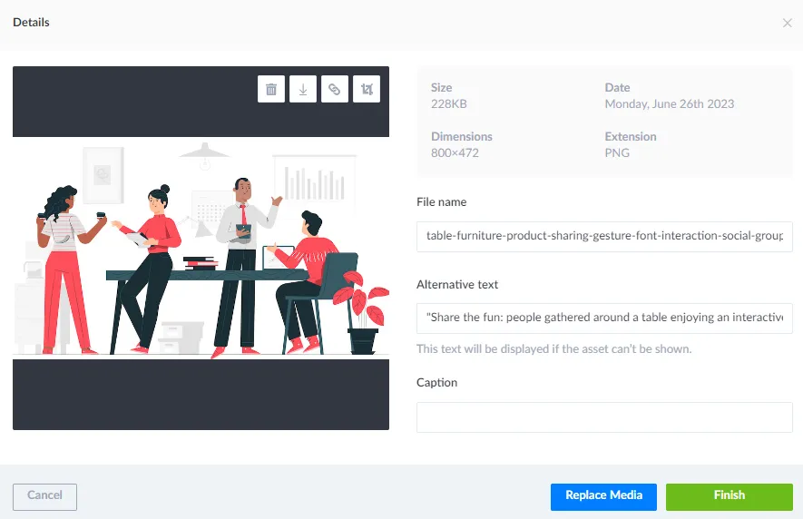 

Groups interacting w/table, product & graphics: "Share the