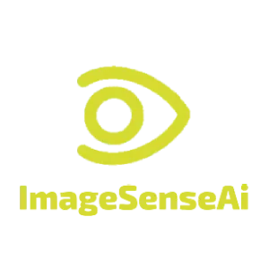 

Eye-catching "ImageSenseAi" circle font logo with brand
