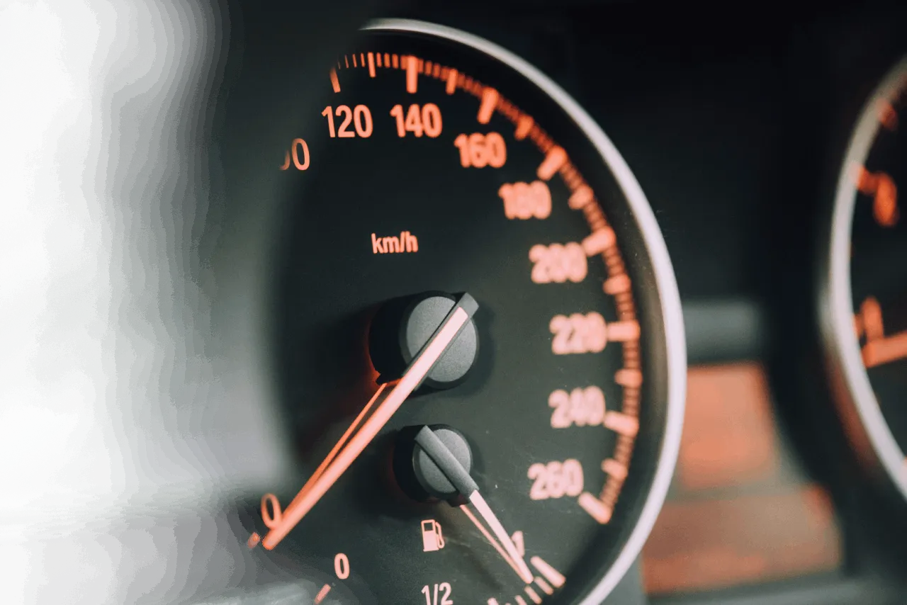 

Image of a vehicle speedometer with various readouts: odometer,